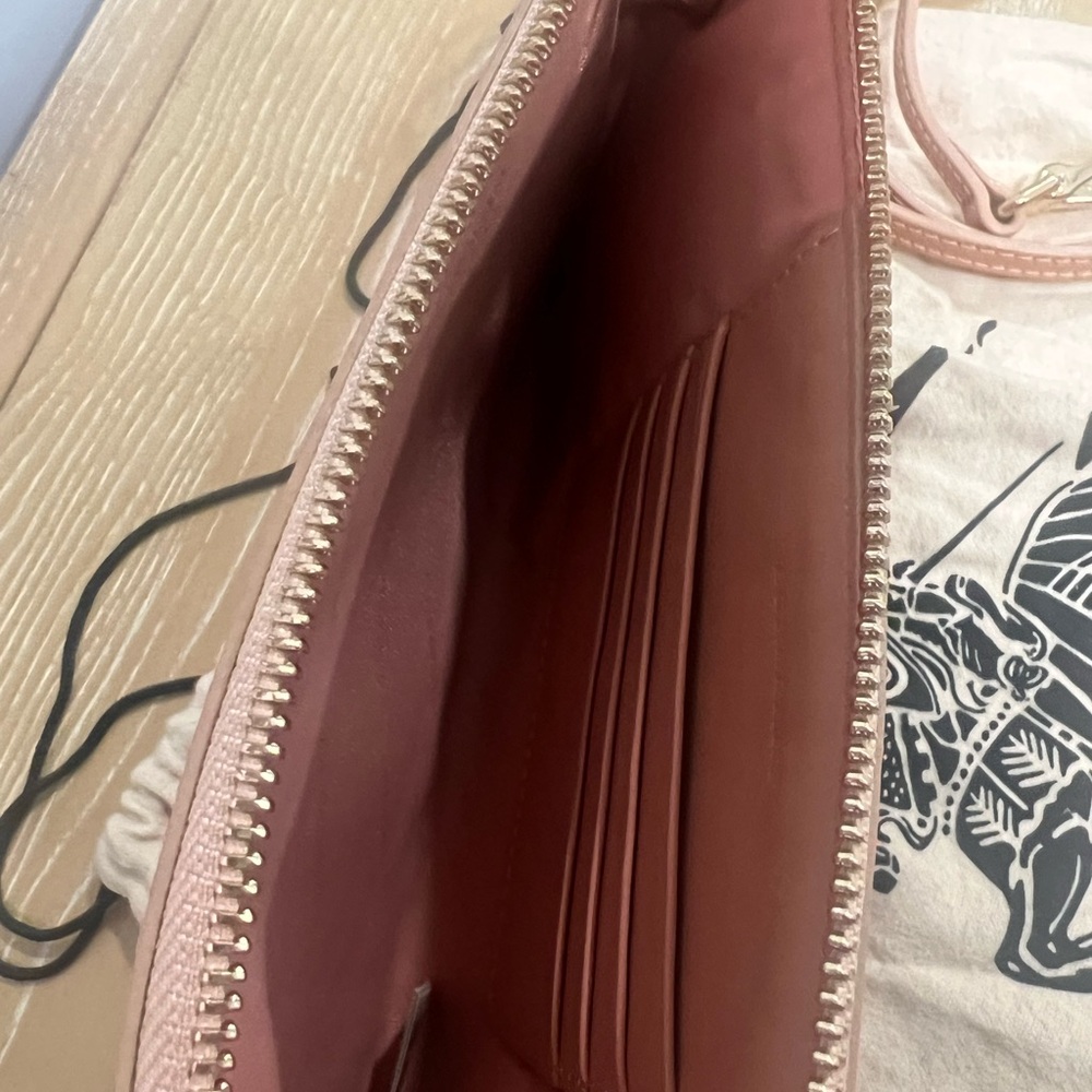 Burberry Peach/Beige Haymarket Coated Canvas Crossbody Bag - Picture 6 of 7